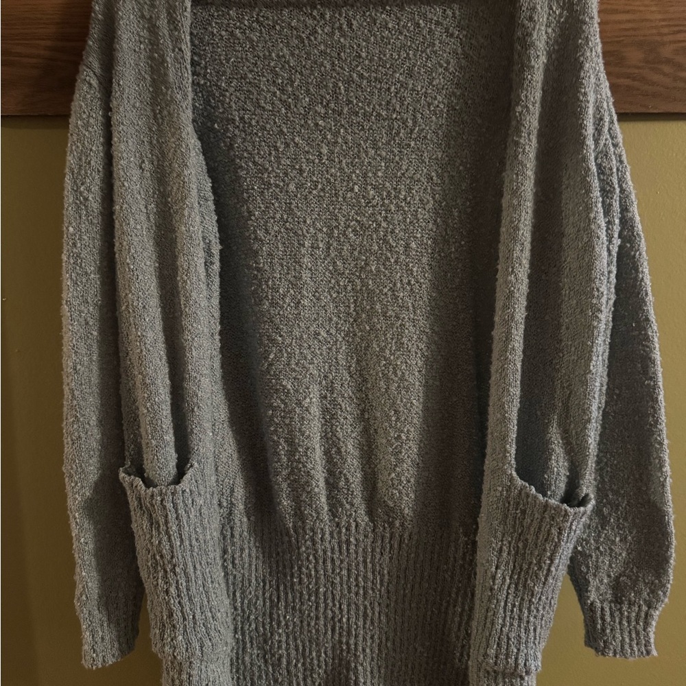 Women’s Warm & Cozy Lifestyle By Poof Open Front Knit Cardigan Sweater Medium - Picture 10 of 10